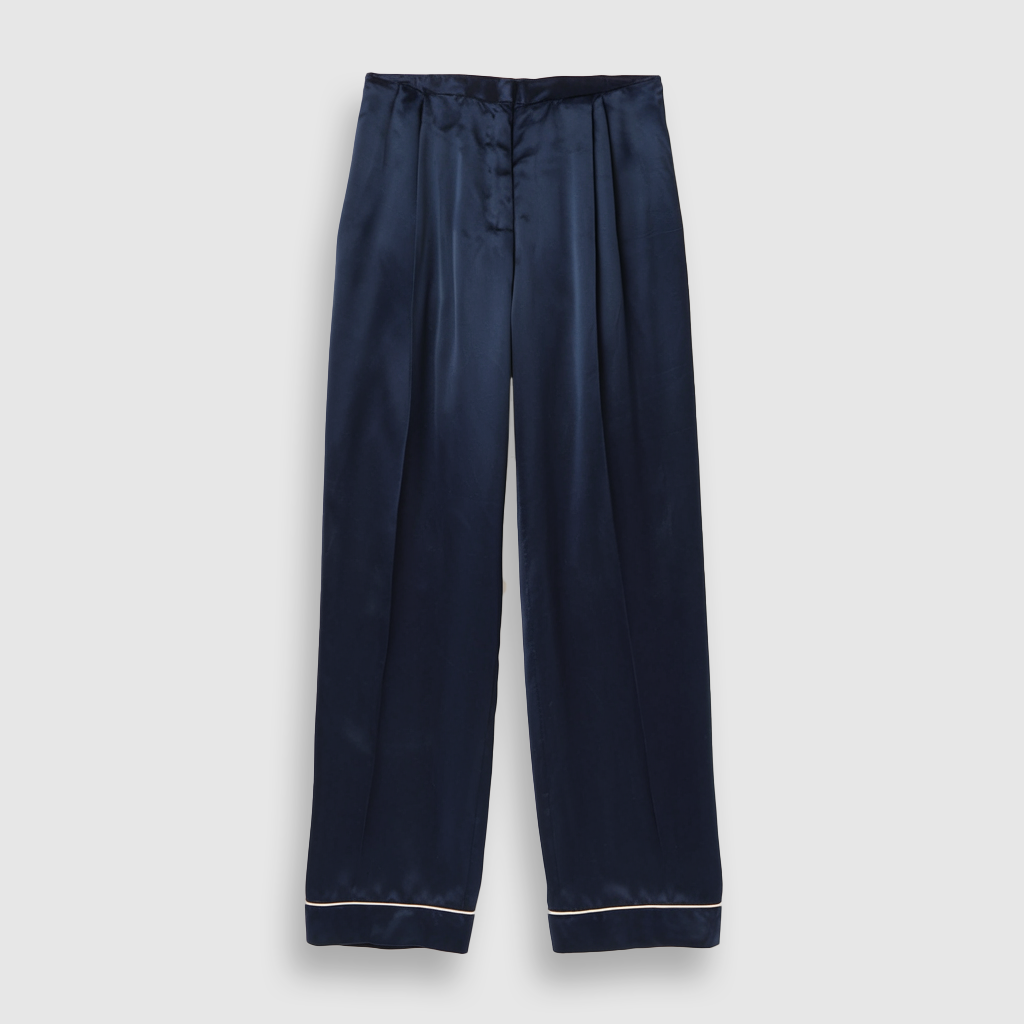 Premium Silk Trousers | Sapphire