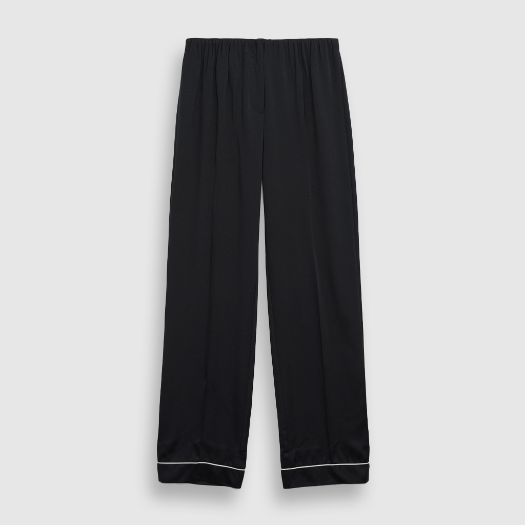 Premium Silk Trousers | Midnight