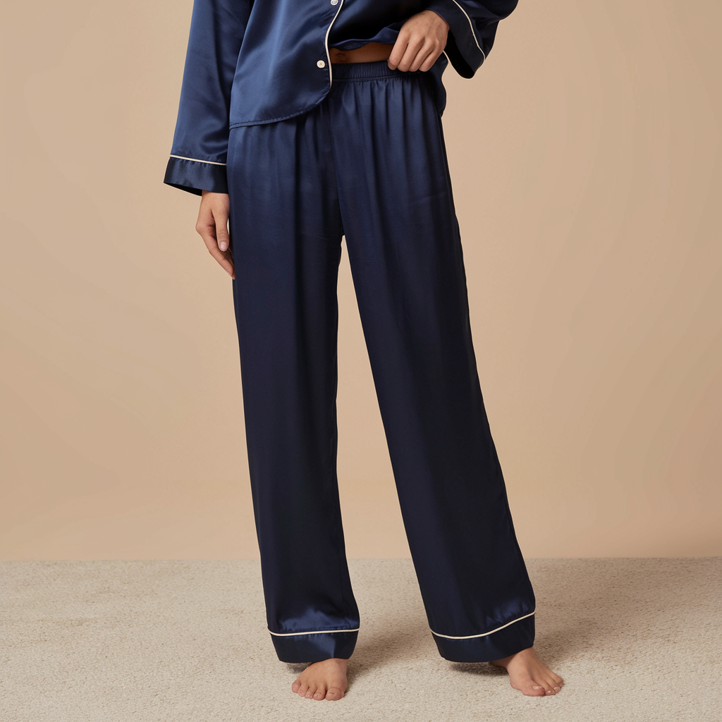 Premium Silk Trousers | Sapphire