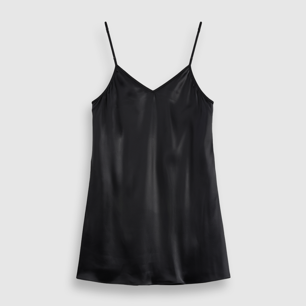 Premium Silk Slip Dress | Midnight