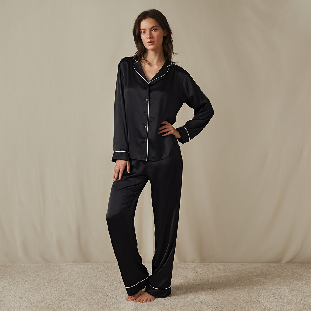 Premium Silk Longsleeve | Midnight