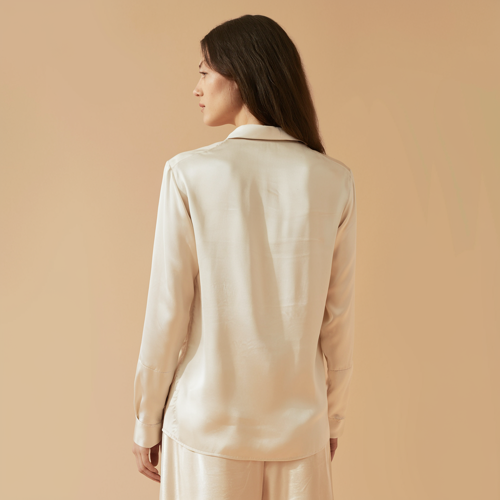 Premium Silk Longsleeve | Champagne
